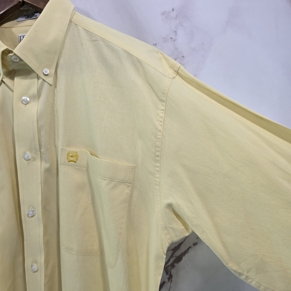 Cinch Shirt Mens Medium Bright Banana Yellow Button Down Long Sleeve Western - Picture 9 of 10